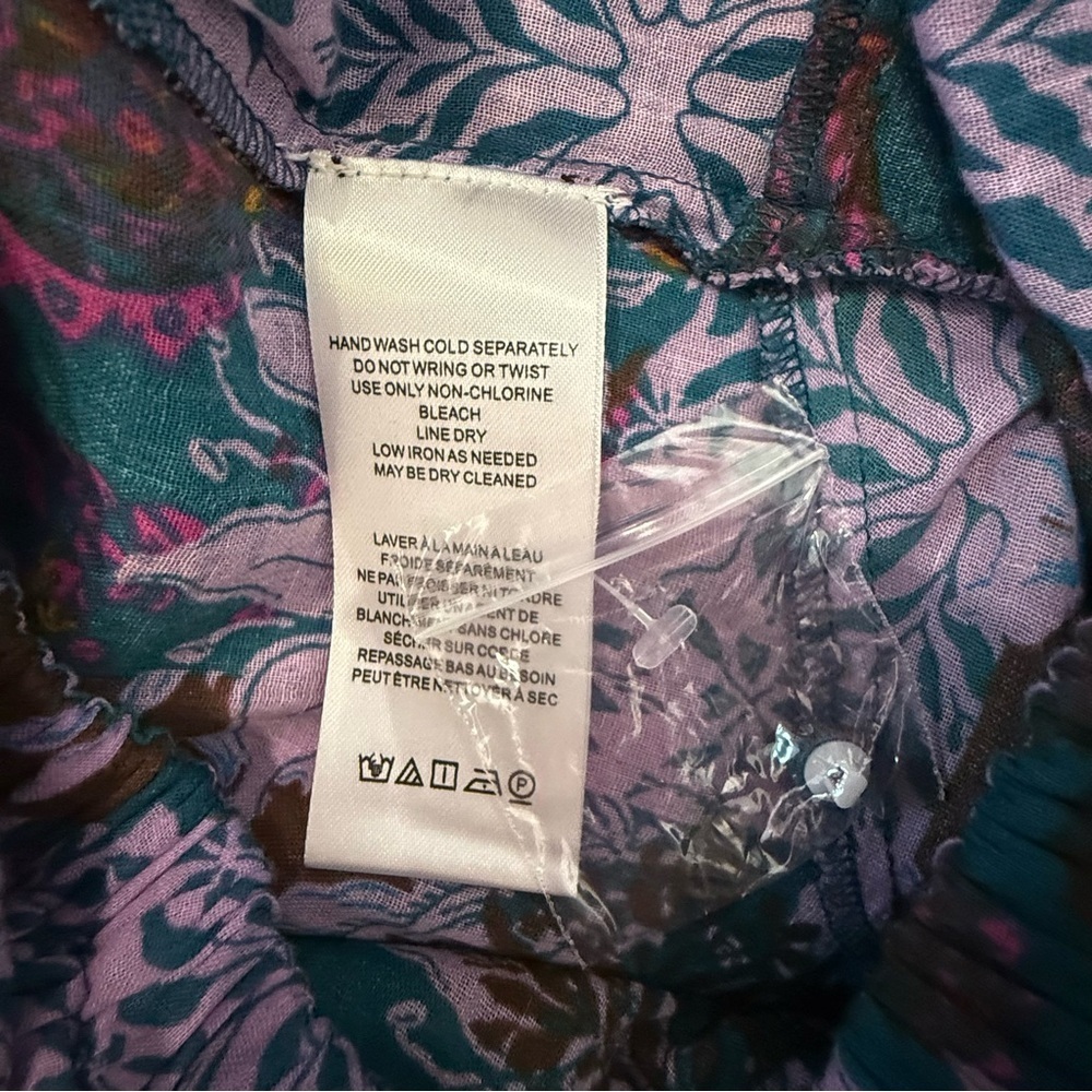 NWOT Free People Bali-Oletta Romper In Lupine Combo Size Large - Picture 14 of 14